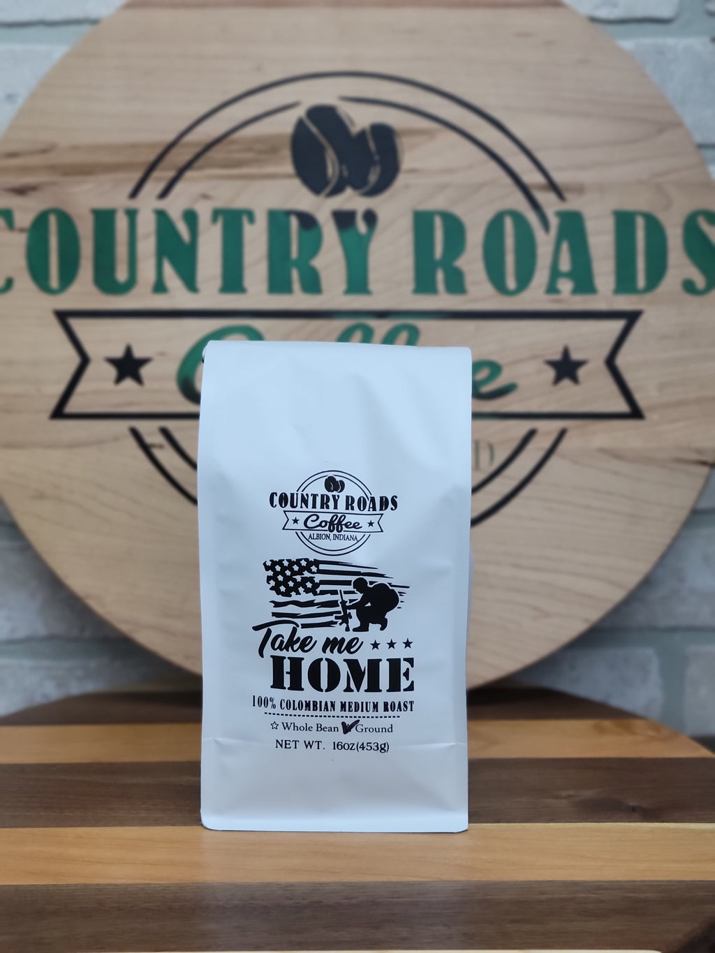 this is an image of our medium roast Colombian coffee called TAKE ME HOME